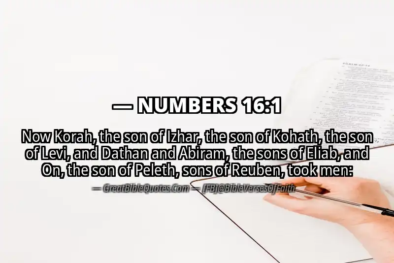 NUMBERS 16:1 Verse