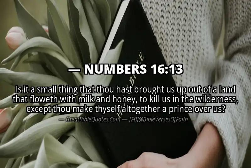 NUMBERS 16:13 Verse