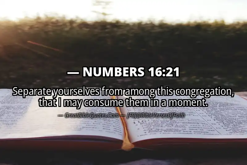 NUMBERS 16:21 Verse