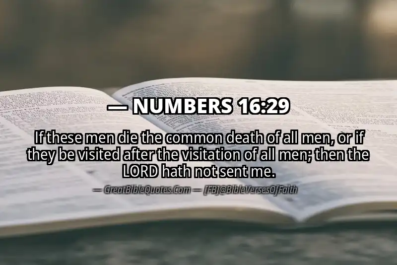 NUMBERS 16:29 Verse