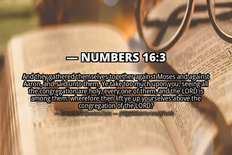 NUMBERS 16:3 Verse