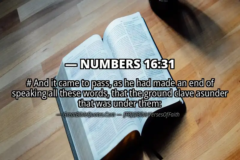 NUMBERS 16:31 Verse