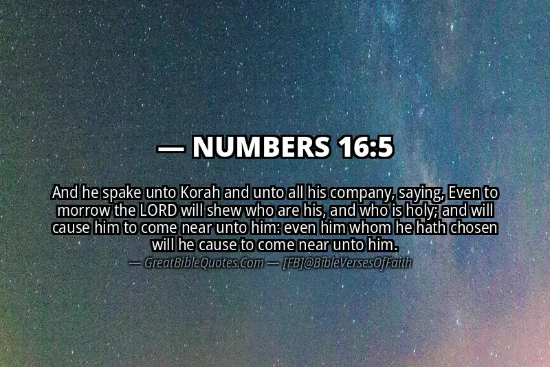 NUMBERS 16:5 Verse
