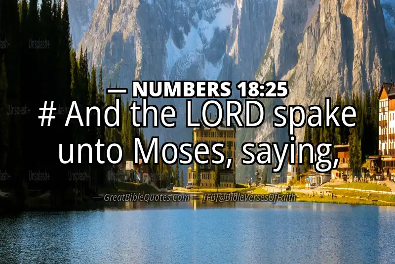 NUMBERS 18:25 Verse