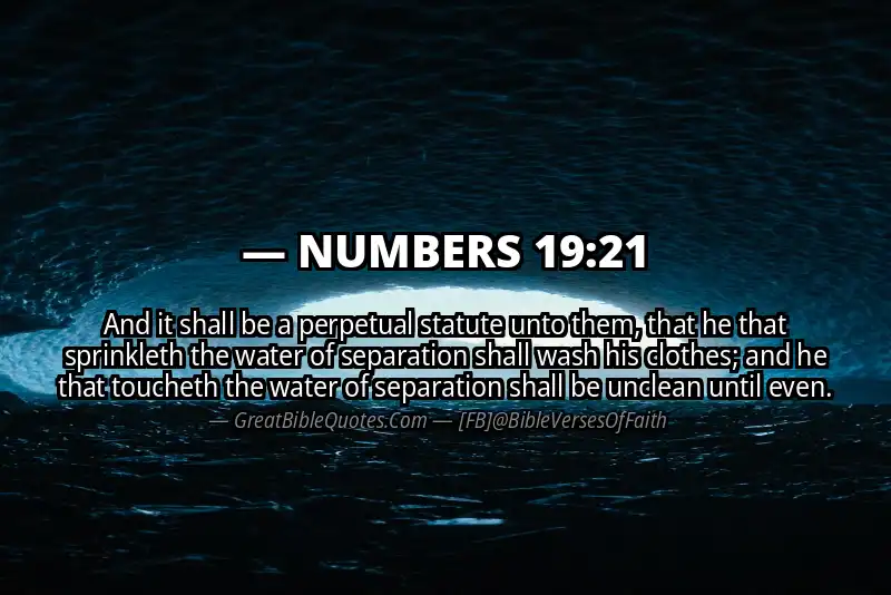 NUMBERS 19:21 Verse