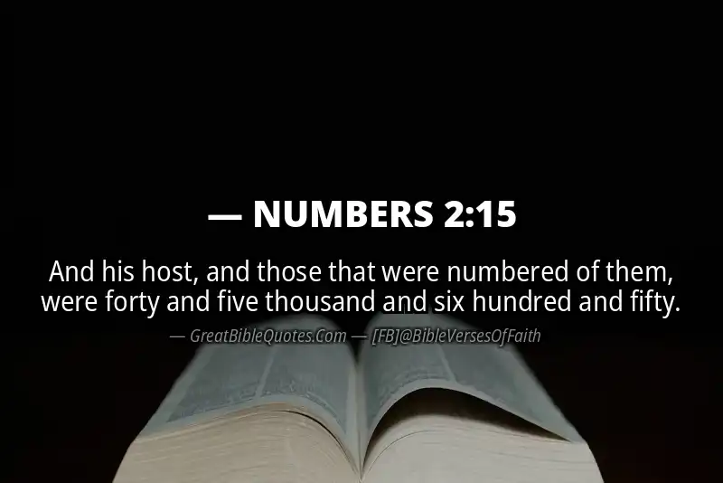 NUMBERS 2:15 Verse