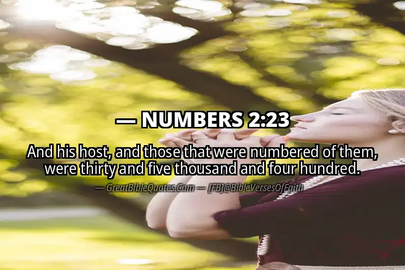 NUMBERS 2:23 Verse