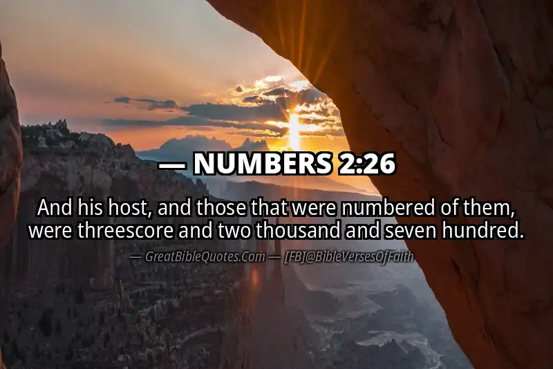 NUMBERS 2:26 Verse