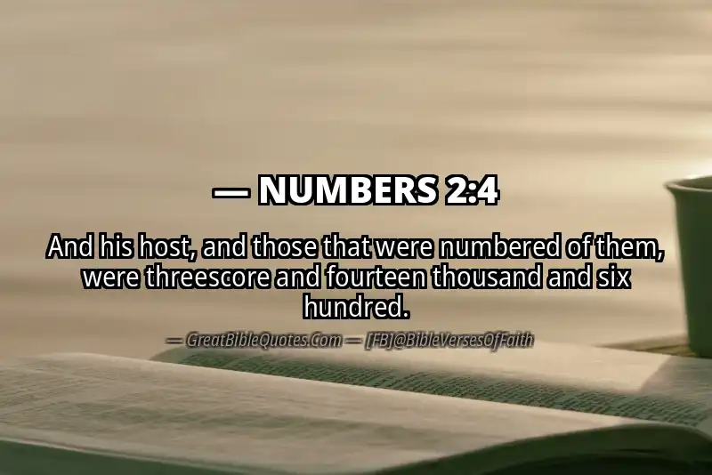 Bible verse: NUMBERS 2:4 Image