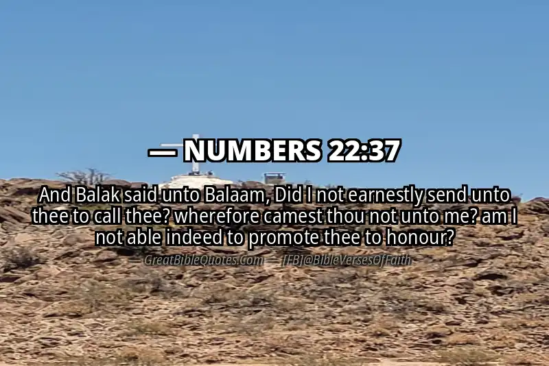 NUMBERS 22:37 Verse