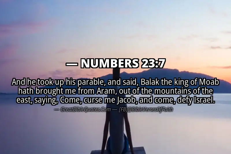 NUMBERS 23:7 Verse