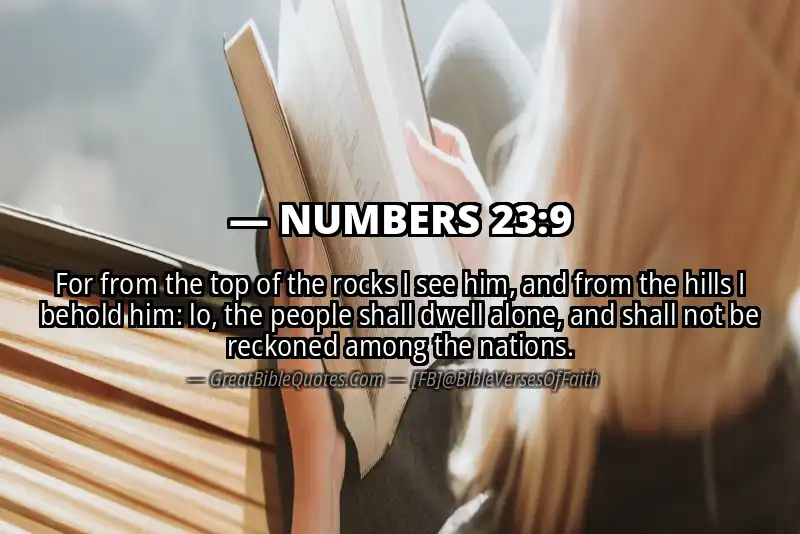 NUMBERS 23:9 Verse