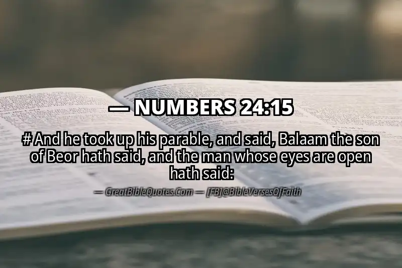 NUMBERS 24:15 Verse