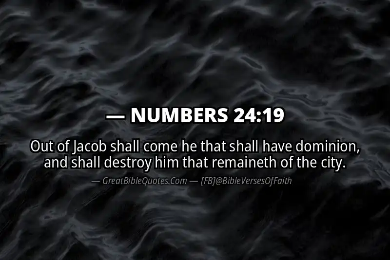NUMBERS 24:19 Verse