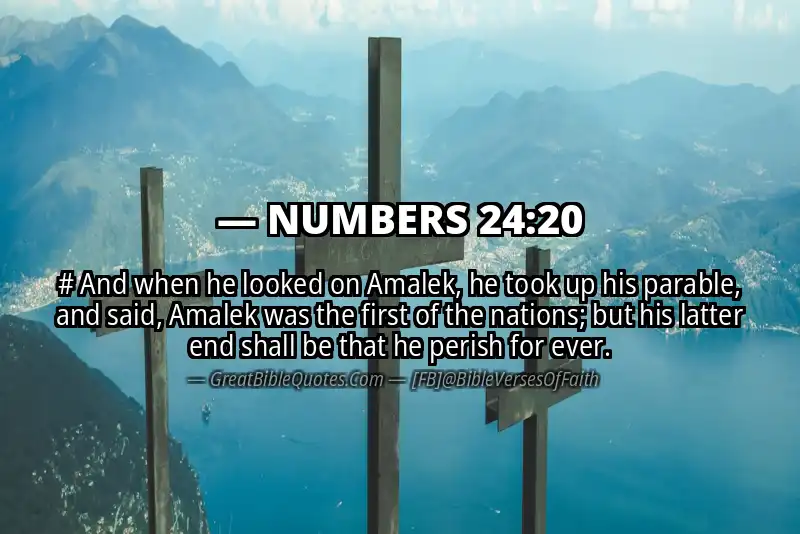 Bible verse: NUMBERS 24:20 Image
