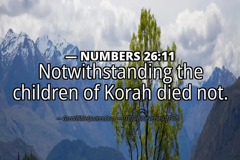 NUMBERS 26:11 Verse Image