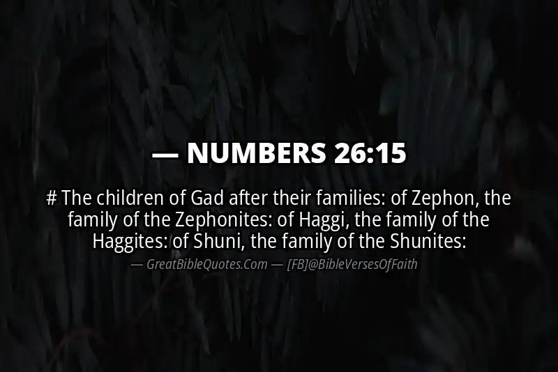 NUMBERS 26:15 Verse