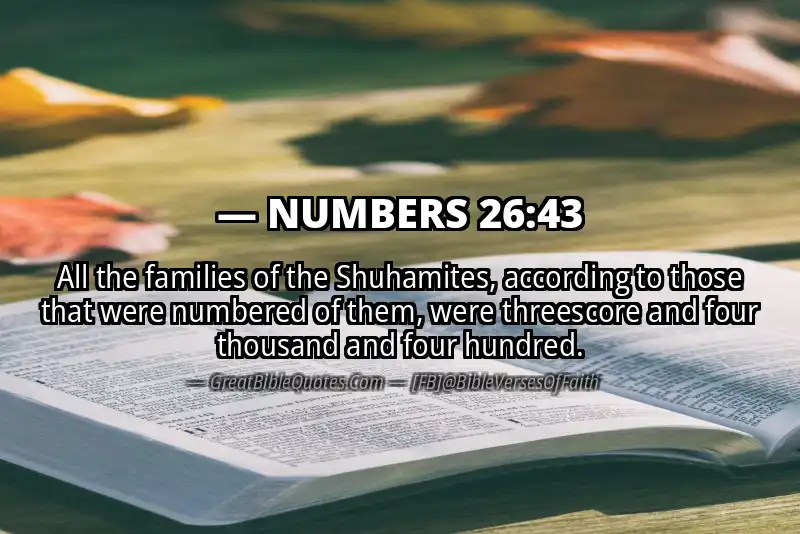 NUMBERS 26:43 Verse