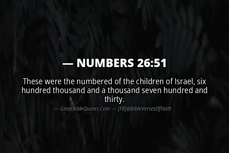 NUMBERS 26:51 Verse Image