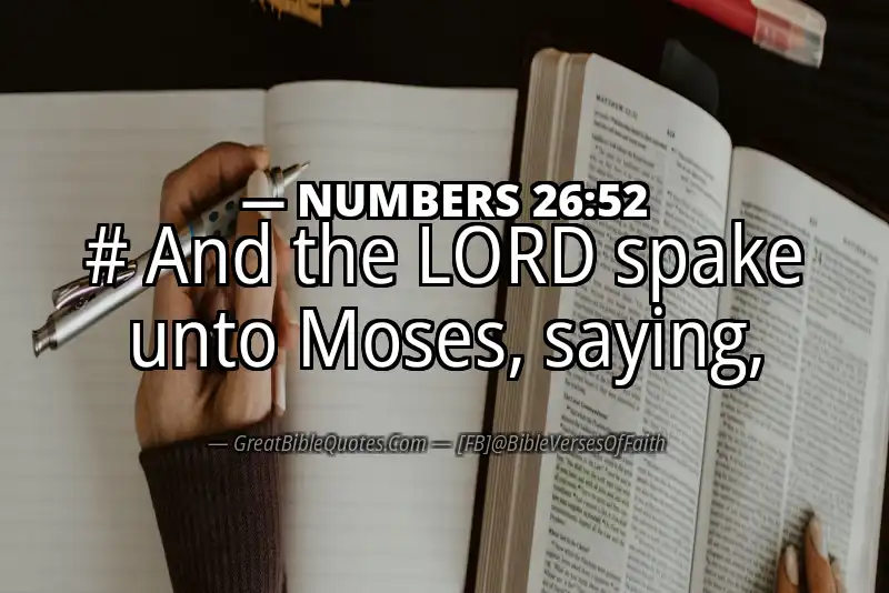 NUMBERS 26:52 Verse Image