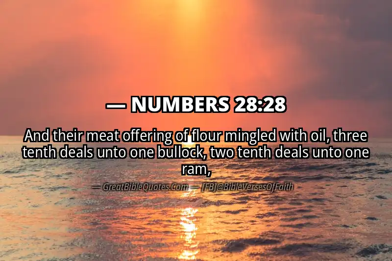 NUMBERS 28:28 Verse