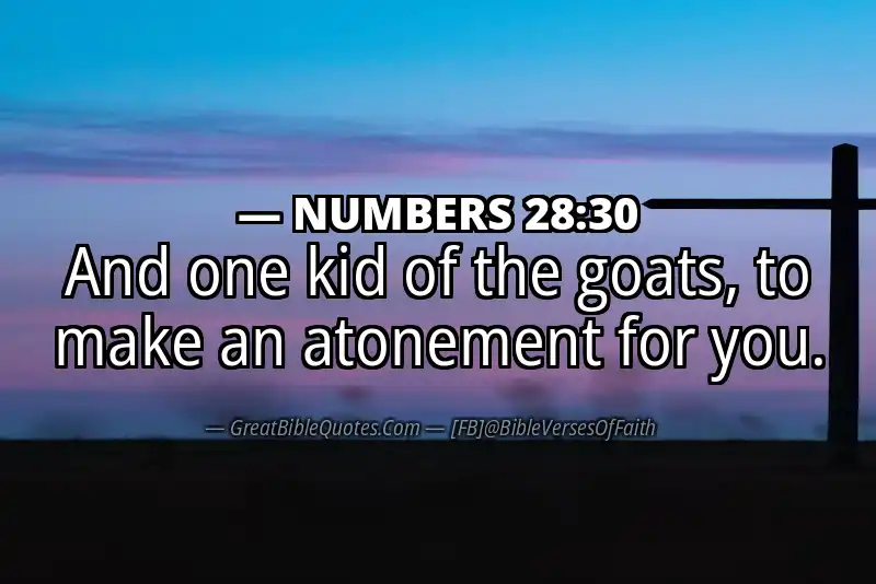 NUMBERS 28:30 Verse