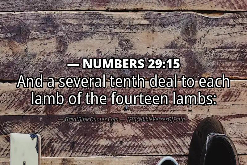 NUMBERS 29:15 Verse