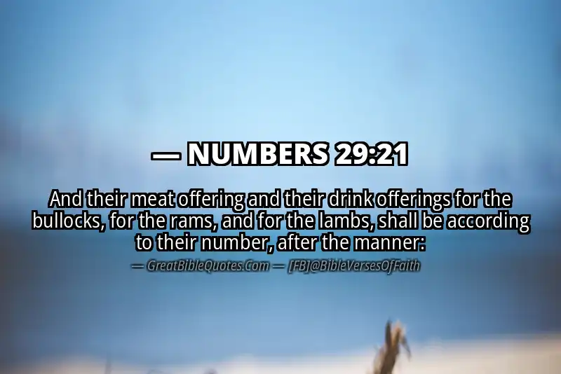 NUMBERS 29:21 Verse