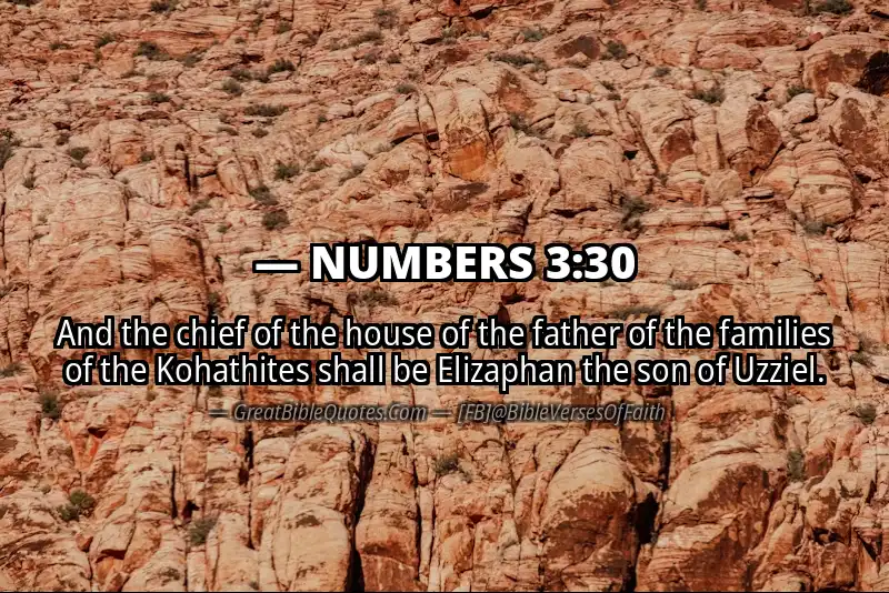 NUMBERS 3:30 Verse