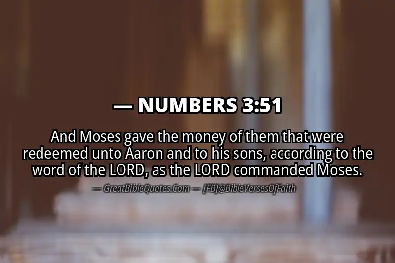 NUMBERS 3:51 Verse
