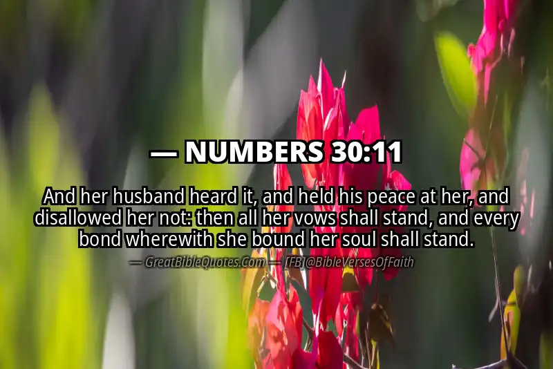 NUMBERS 30:11 Verse