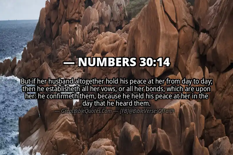 NUMBERS 30:14 Verse