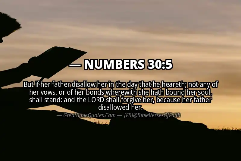 NUMBERS 30:5 Verse