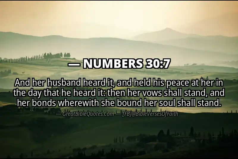NUMBERS 30:7 Verse Image