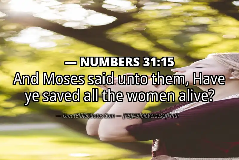 NUMBERS 31:15 Verse