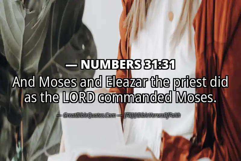 NUMBERS 31:31 Verse