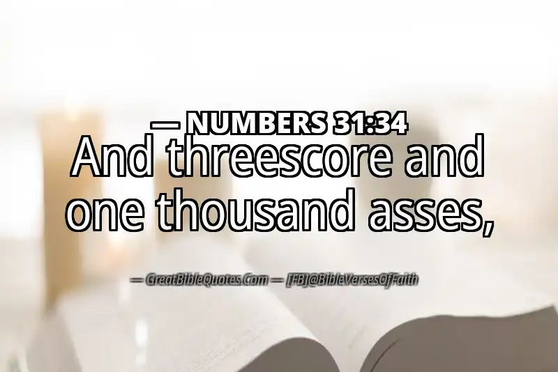NUMBERS 31:34 Verse