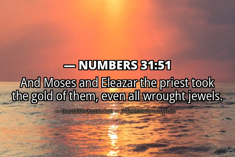 NUMBERS 31:51 Verse