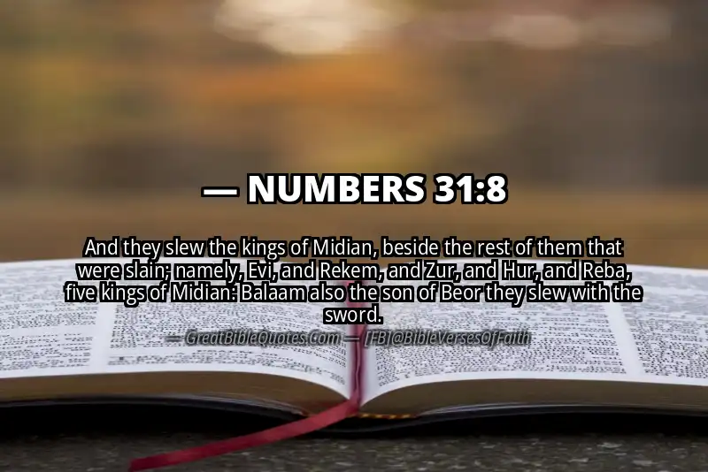 NUMBERS 31:8 Verse