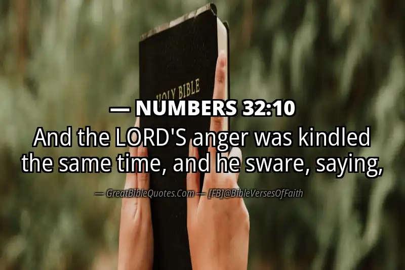 NUMBERS 32:10 Verse