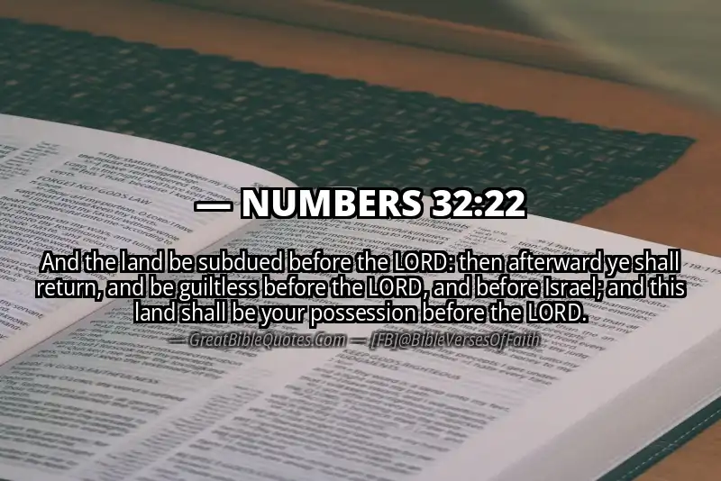 NUMBERS 32:22 Verse