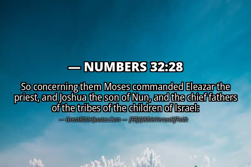 NUMBERS 32:28 Verse