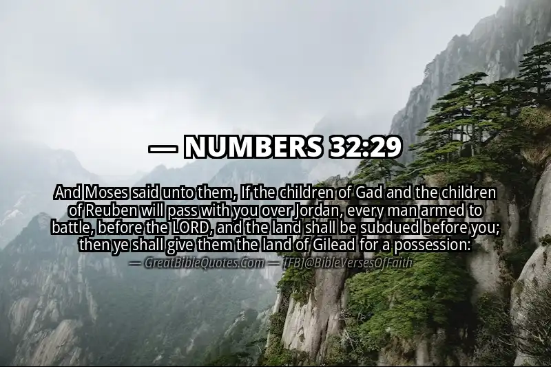 NUMBERS 32:29 Verse