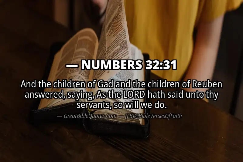 NUMBERS 32:31 Verse