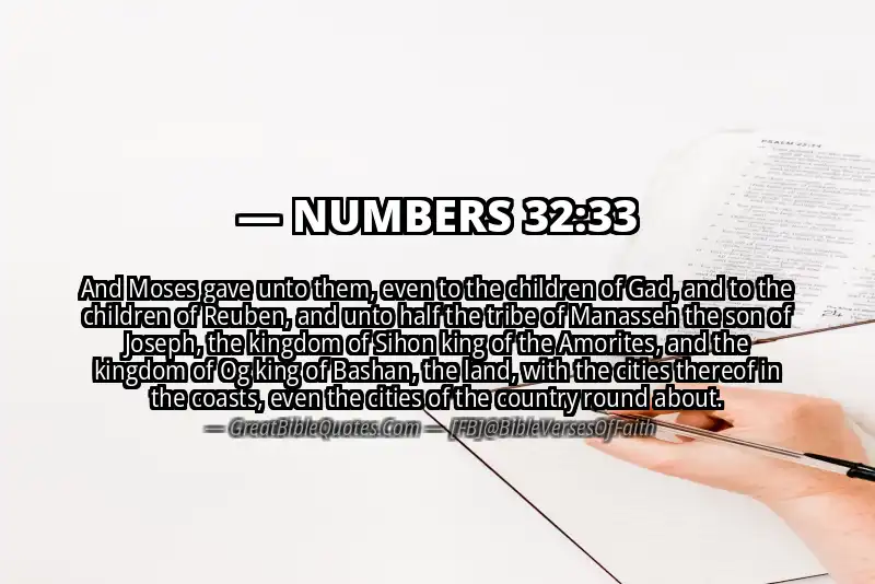 NUMBERS 32:33 Verse
