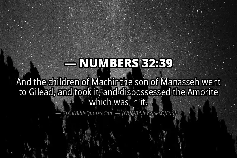 NUMBERS 32:39 Verse