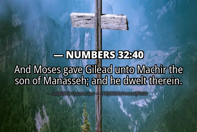 NUMBERS 32:40 Verse