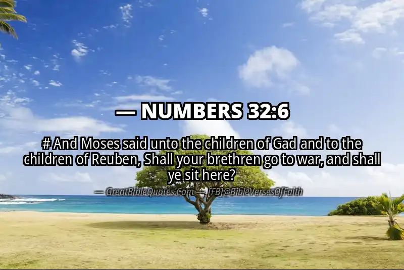NUMBERS 32:6 Verse Image