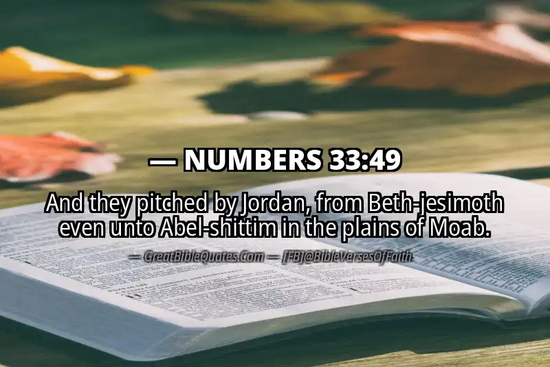 NUMBERS 33:49 Verse Image