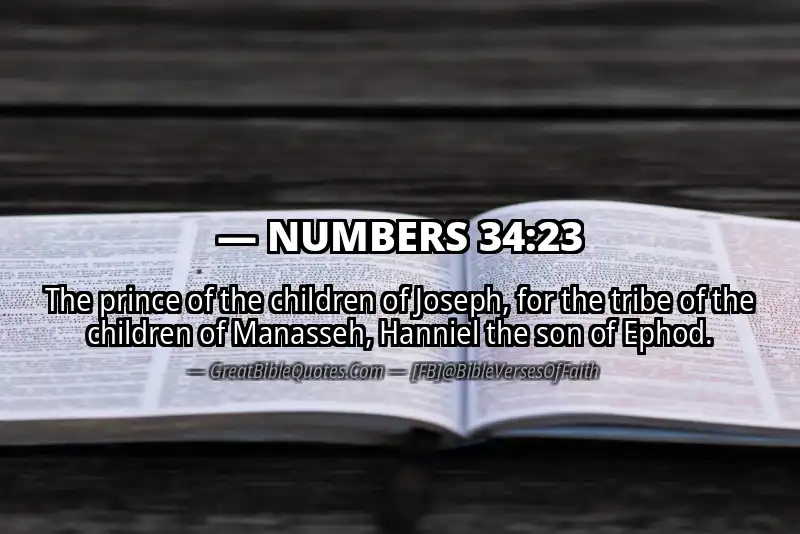 NUMBERS 34:23 Verse